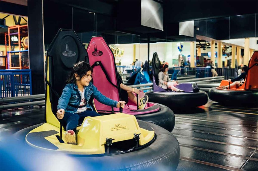 Bumper cars at Funset Boulevard in Appleton, WI