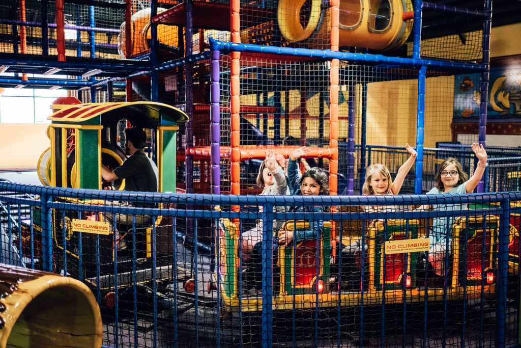 train and play area at Funset Boulevard in Appleton, WI