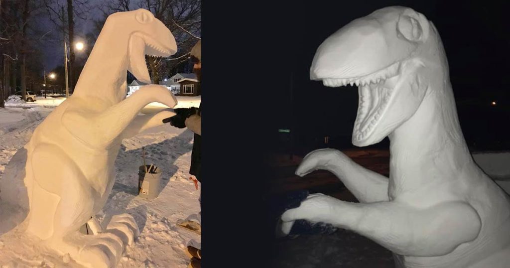 Snow Man Sculpture Appleton