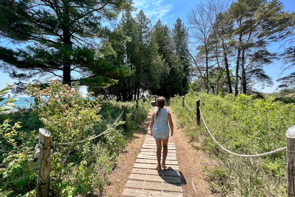 Kohler-Andrae State Park Cordwalk walking trails in Sheboygan