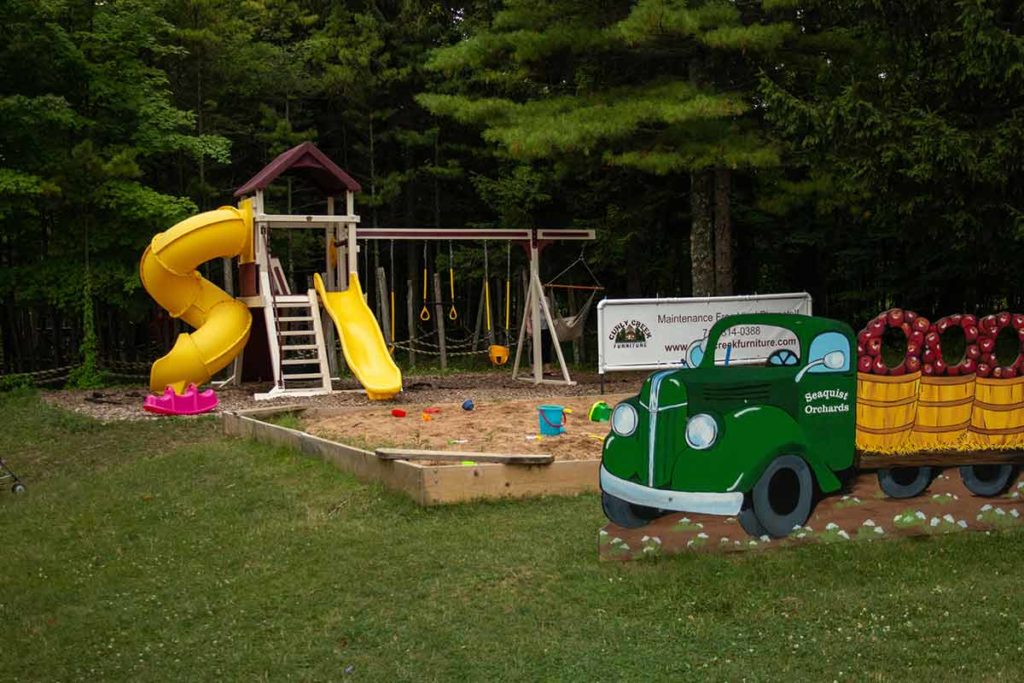 Kids Playground at Seaquist Orchards Farm Market, Sister Bay, Door County