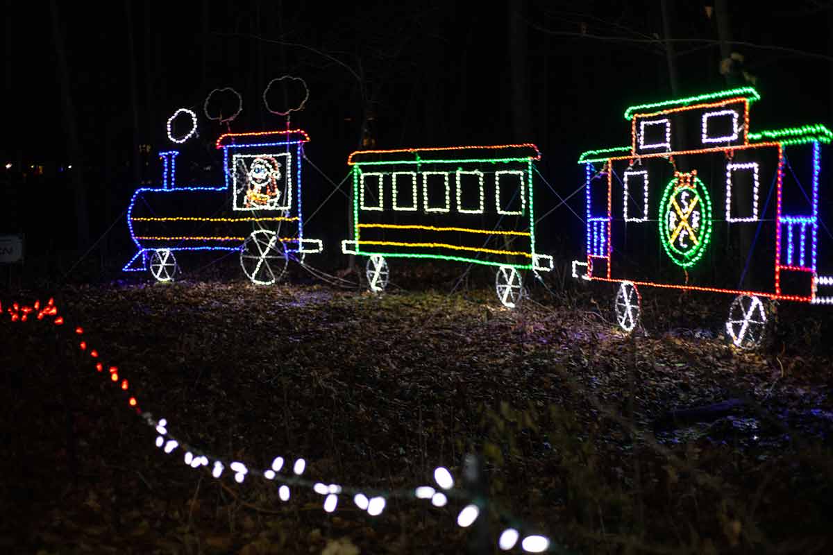 Magical WalkThrough Holiday Lit Woods in Darboy, Wisconsin!