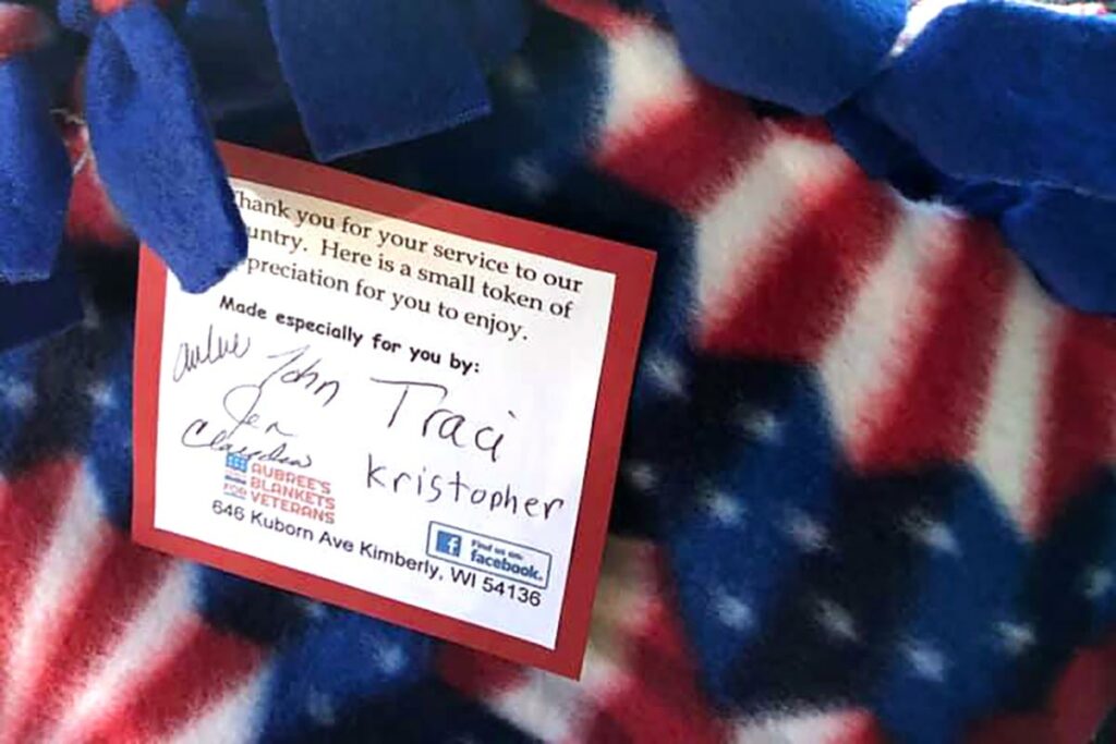 Aubrees Blankets for Veterans Kimberly