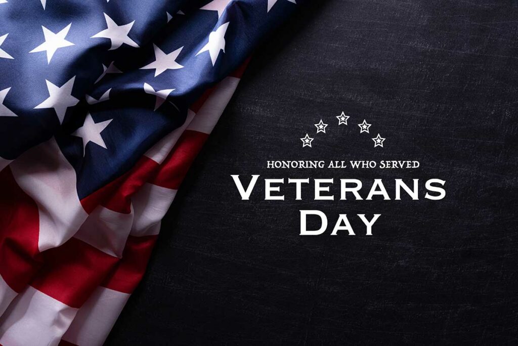FREE meals, discounts and love for our heroes on Veteran's Day!