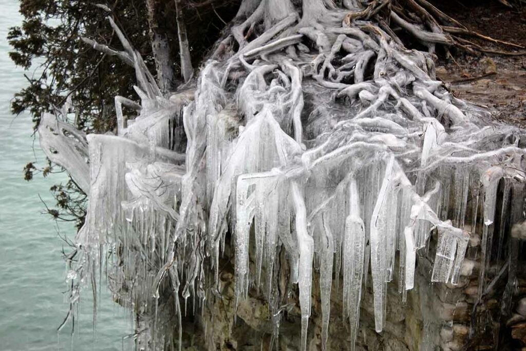 Cave Point County Park, Sturgeon Bay Winter in Door County