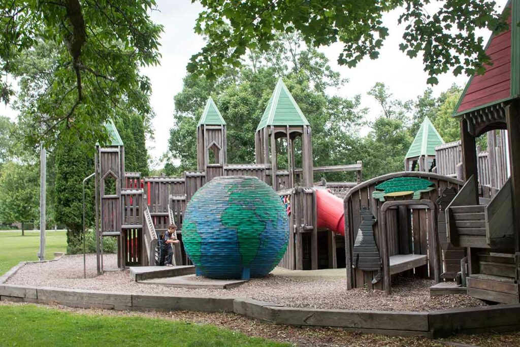 Pamperin Park Wooden Playground Green Bay