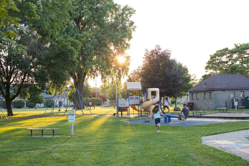 playground at Jefferson Park in Menasha