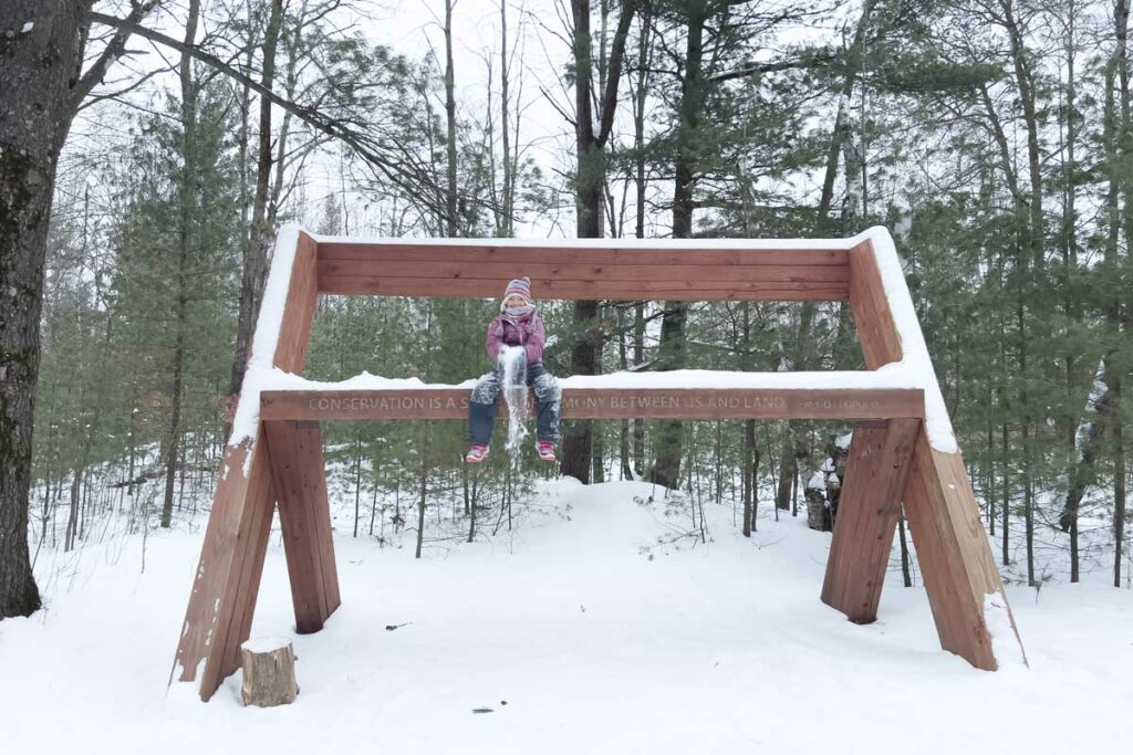 Winter at Stevens Point Sculpture Park