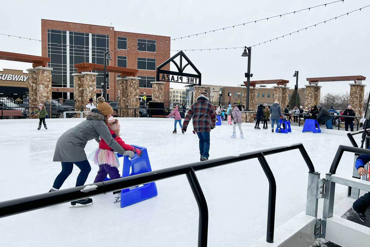 A Family Day of Ice Skating at The Plaza at Gateway Park in Neenah