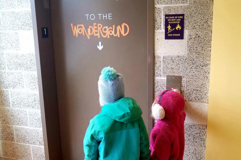 Elevator to Wonderground at Madison Childrens Museum