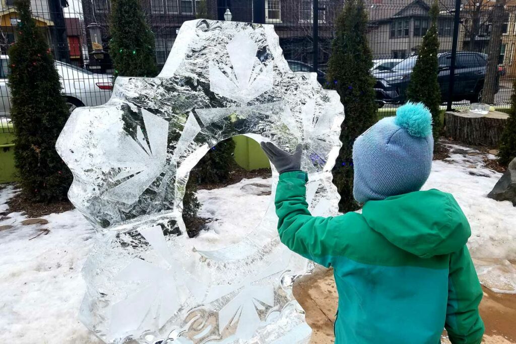 Ice Sculpture at Madison Childrens MUseum
