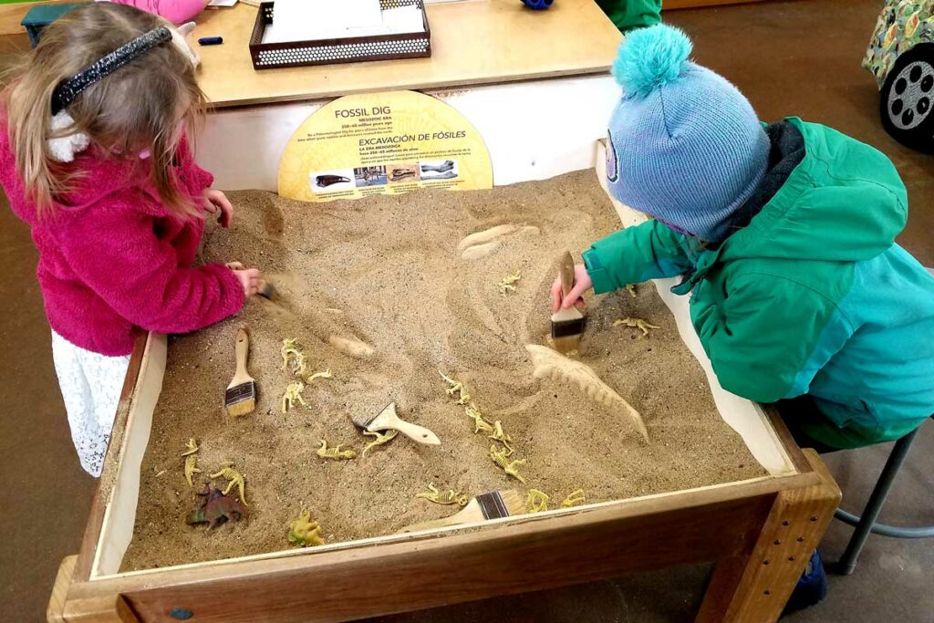 Clubhouse Fossil Area at Sun Prairie Childrens Museum