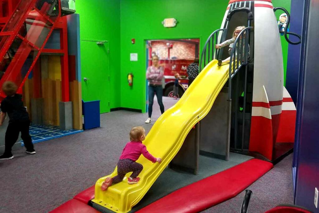 Rocket Slide at the Building for Kids