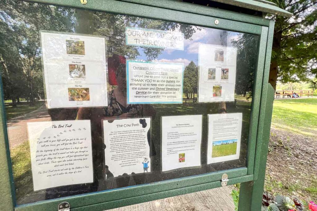 Message Bulletin Board at Plamann Park Childrens Farm Appleton