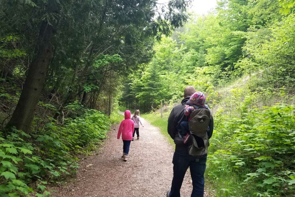 Hiking at Whitefish Dunes State Park Beach in Door County