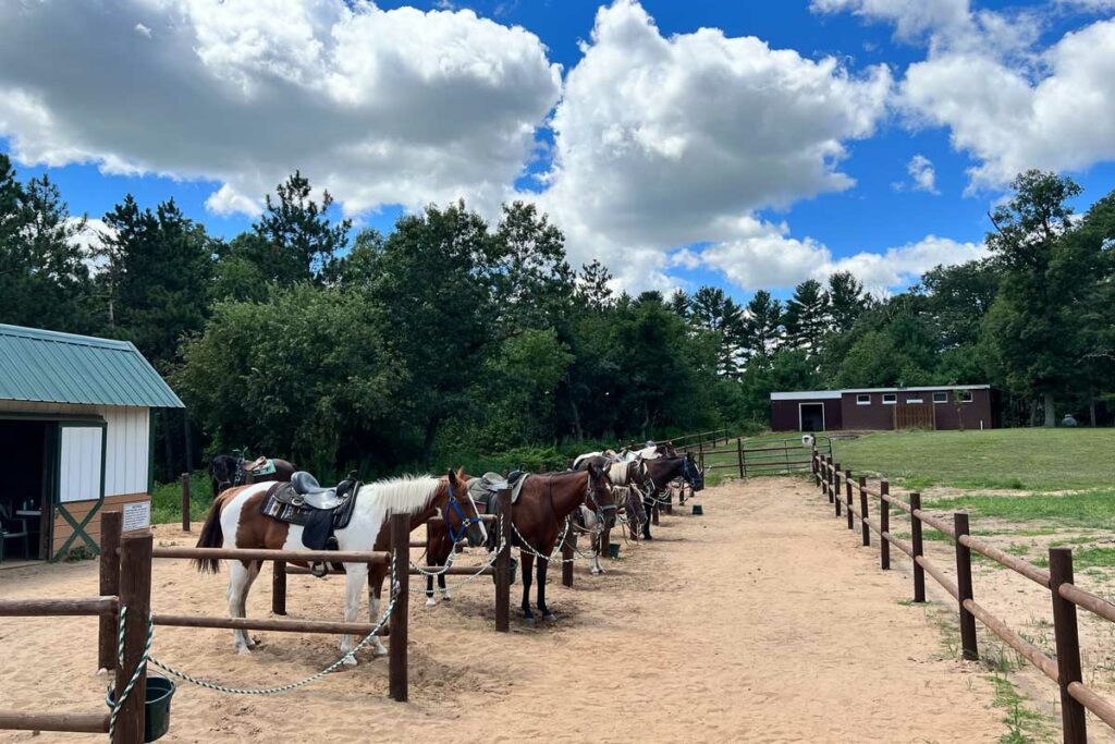 Horseback riding at Wild Wild West Campground