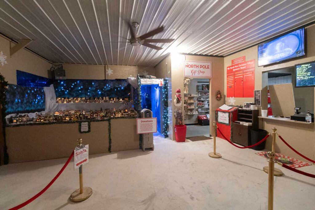 The Lobby at The North Pole Christmas Village in Chilton