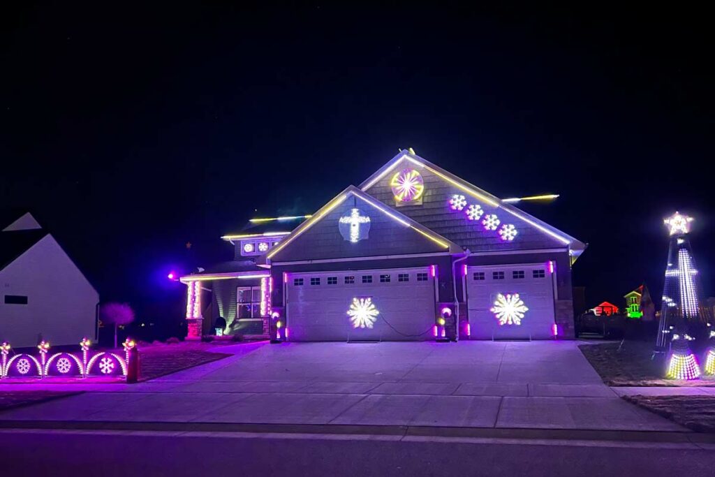 Mulholland Lane Christmas lights in Darboy Appleton