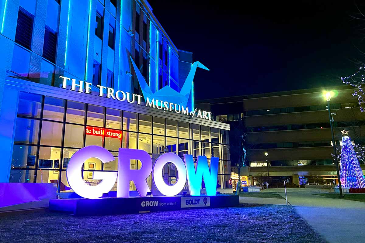 Downtown Appleton Houdini Plaza Christmas Lights