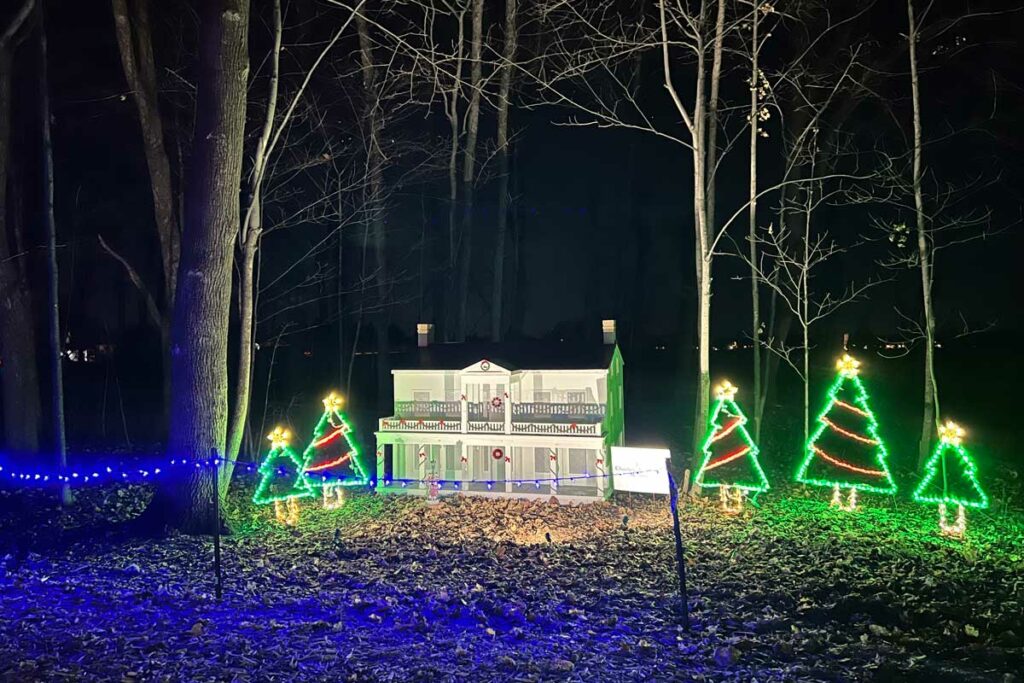 Charles A. Grignon Mansion Light Display at the Fox Cities Festival of Lights