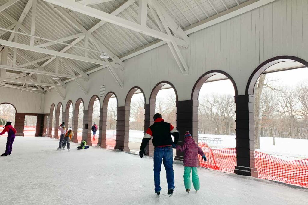 Pierce Park ice skating rink