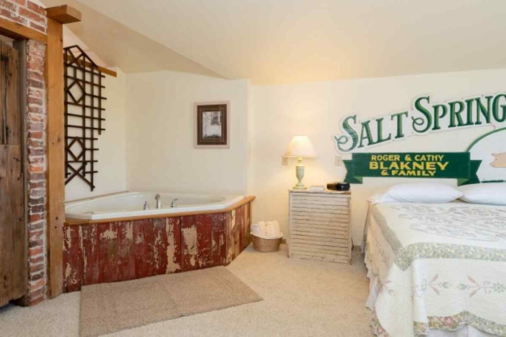 suite at cornerstone suites with whirlpool tub in room door county wisconsin