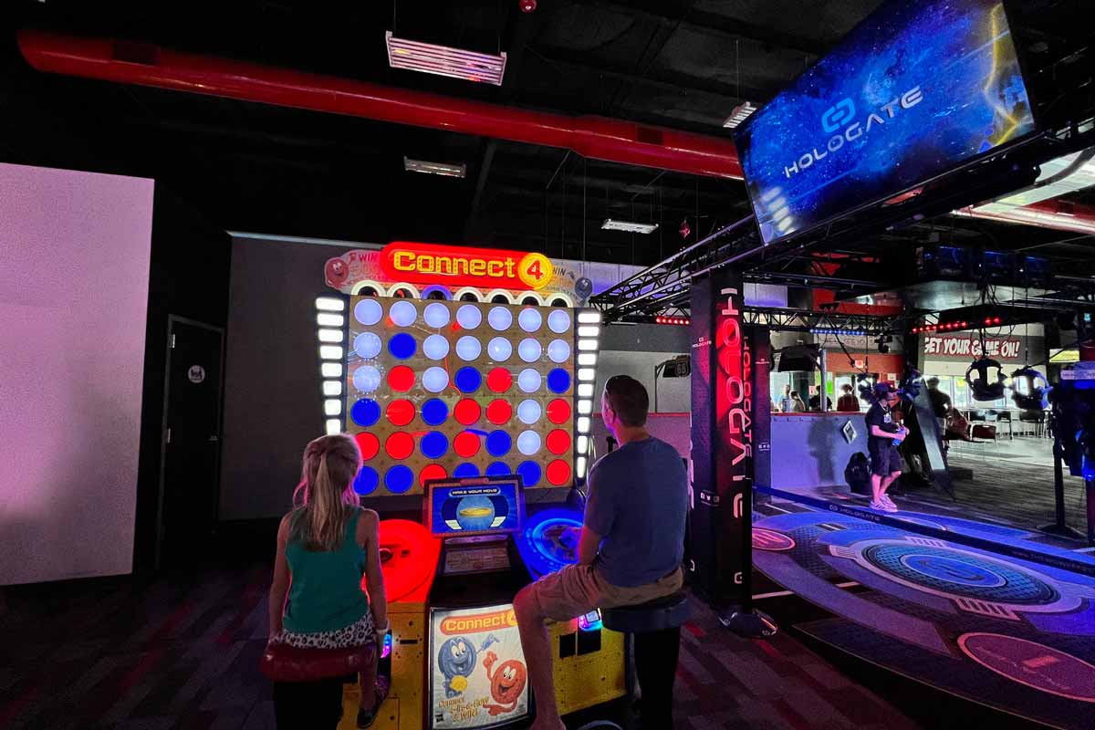 Arcade games at Badger Sports Park in Appleton