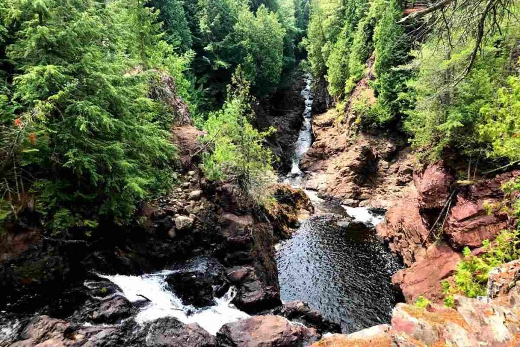 Copper Falls Waterfalls in Wisconsin